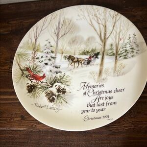 Christmas Plate - Cream